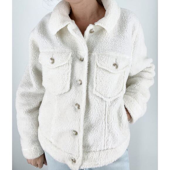 Universal Thread Target White Sherpa Pocket Jacket Size XL - Picture 1 of 3